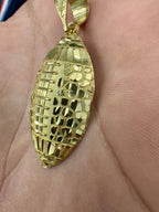 10K Gold Football Pendant - additional product view 4