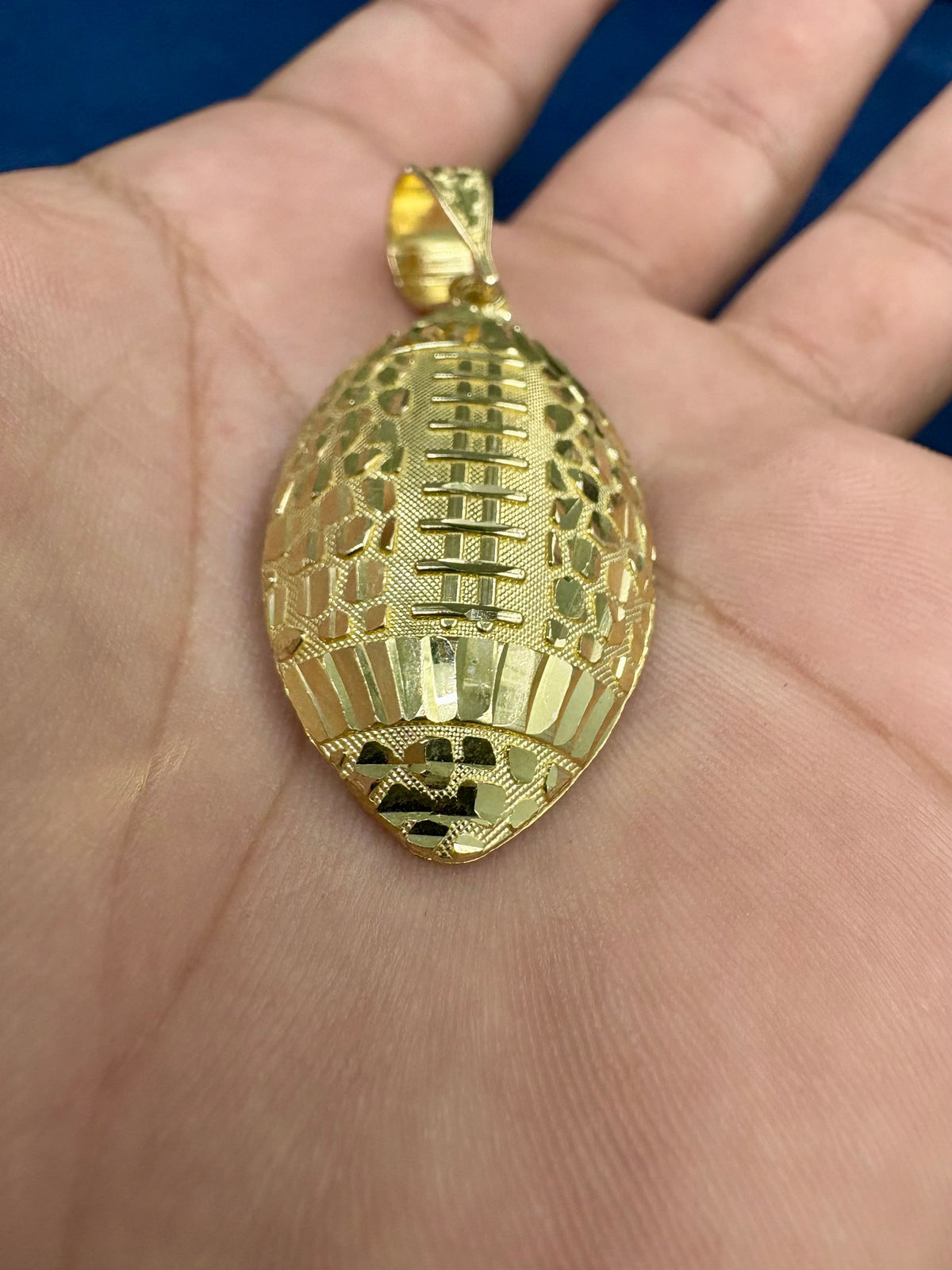 10K Gold Football Pendant - additional product view 5