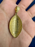 10K Gold Football Pendant - additional product view 6