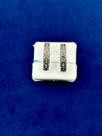 14K Gold Baguette Square Style Hoop Diamond Earrings - additional product view 9