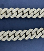 14K White Gold Jumbo 27mm Diamond Cuban Chain - additional product view 5