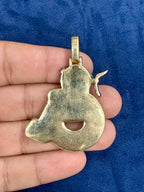 Solid 14K Gold and Diamond Wheelchair Pendant - additional product view 6