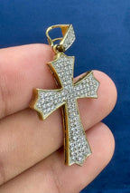 10K Gold Cross Pendant with White Sapphire ￼ - additional product view 4