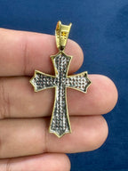 10K Gold Cross Pendant with White Sapphire ￼ - additional product view 6