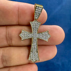 10K Gold Cross Pendant with White Sapphire ￼ - additional product view 5