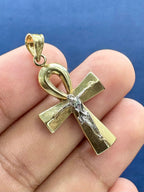 10K Gold Cross Pendant with Jesus￼ - additional product view 3