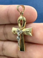 10K Gold Cross Pendant with Jesus￼ - additional product view 5