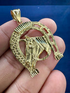 10K Gold Horseshoe Pendant - additional product view 3