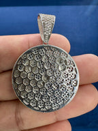 14K White Gold and Safire Stone Pendant - additional product view 6