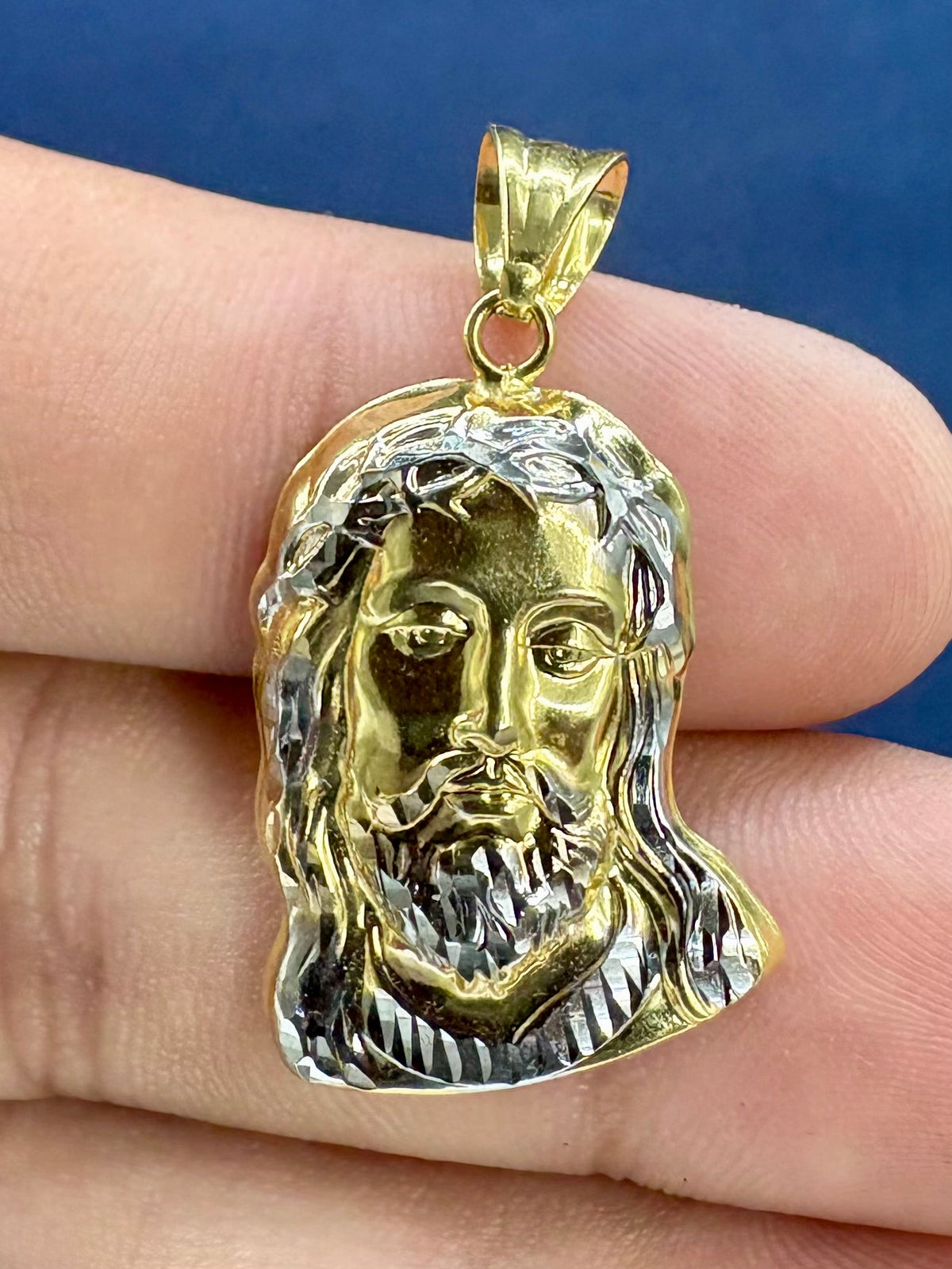 14K Gold Jesus Pendant - additional product view 2