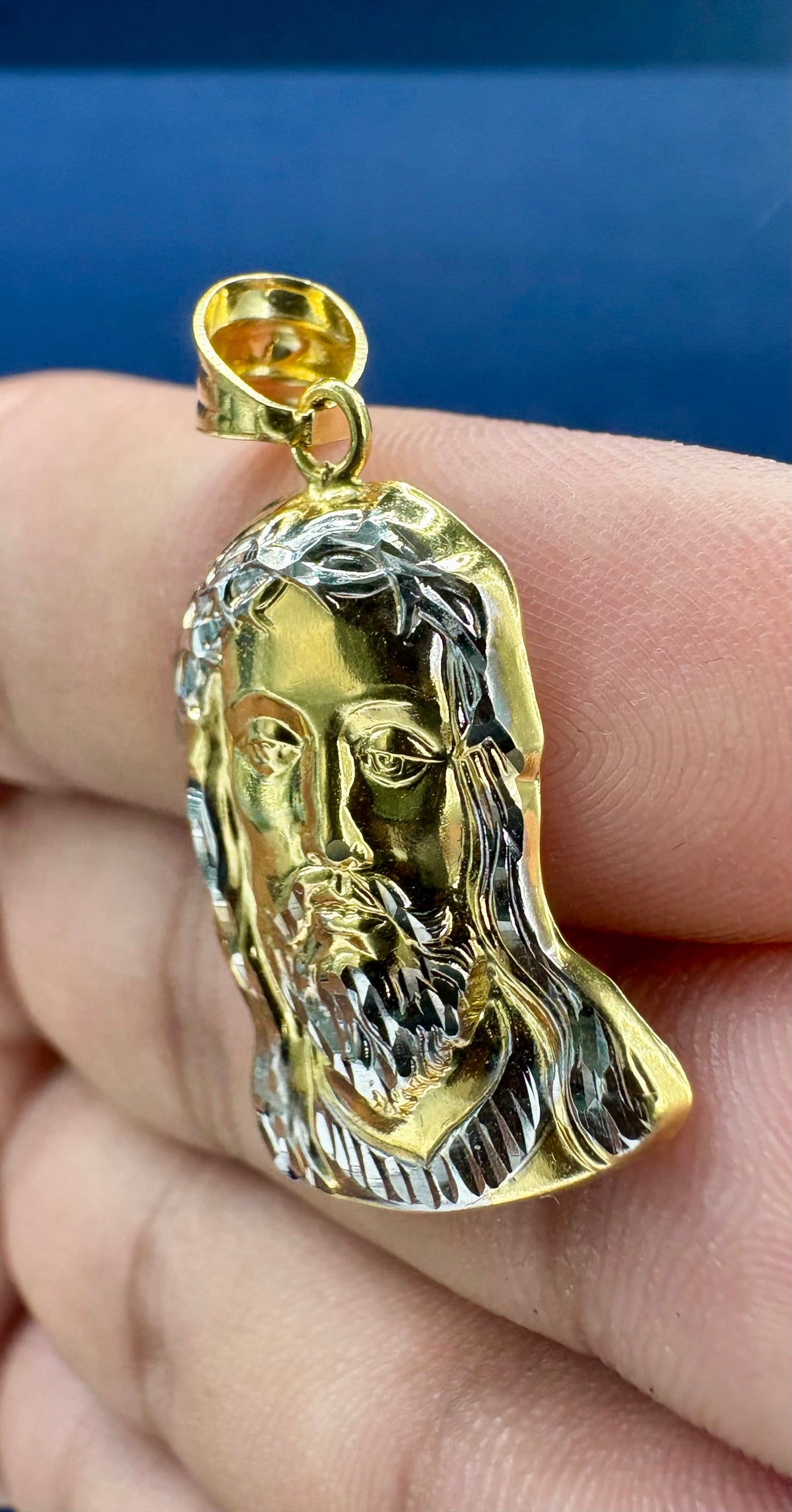 14K Gold Jesus Pendant - additional product view 4