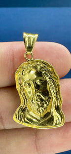 14K Gold Jesus Pendant - additional product view 5