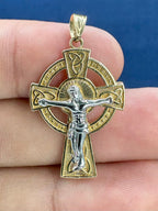 14K Gold Cross Pendant with Jesus - additional product view 2