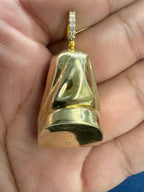 14K Gold and Diamonds Jesus Head Pendant - additional product view 5
