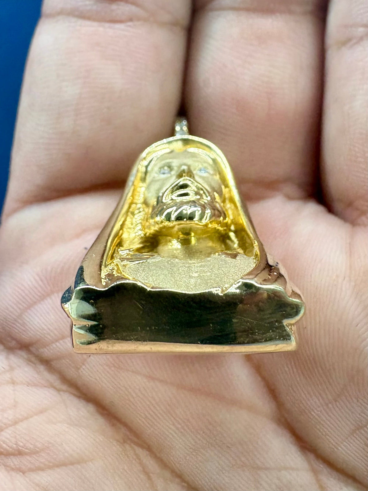 14K Gold and Diamonds Jesus Head Pendant - additional product view 6