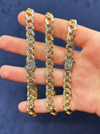 14K Gold Diamond Cut Cuban Bracelet - additional product view 2