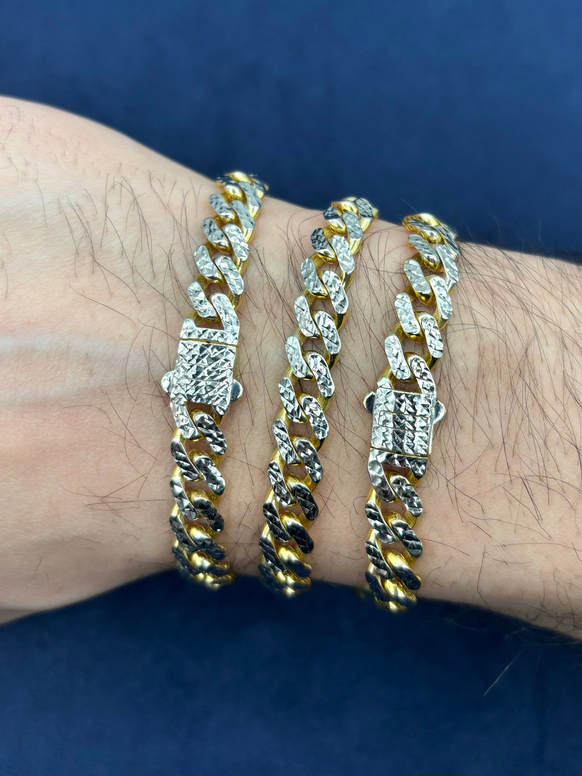 14K Gold Diamond Cut Cuban Bracelet - additional product view 5