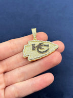 10K Gold Kansas City Chief Custom Diamond Pendant - additional product view 5