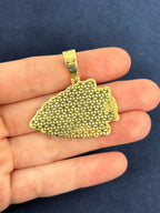 10K Gold Kansas City Chief Custom Diamond Pendant - additional product view 6