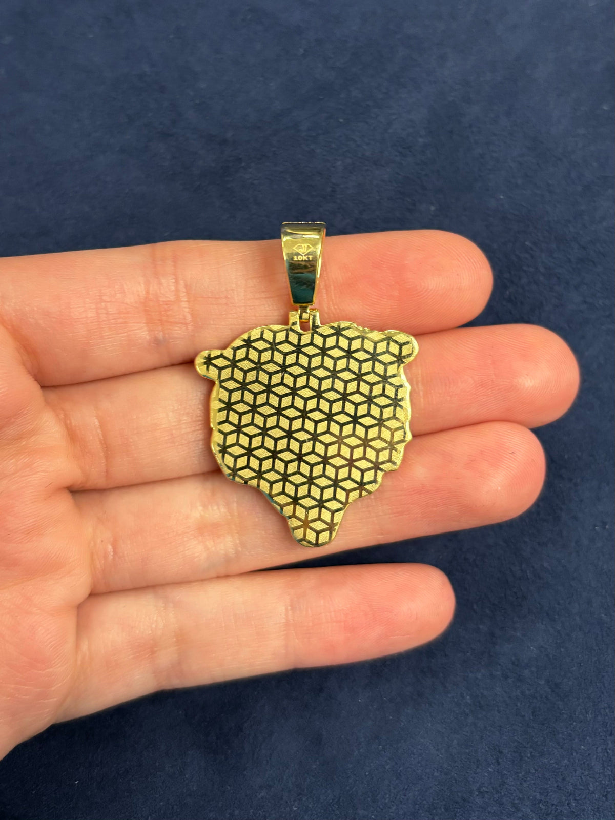10K Gold Bear Head Custom Pendant - additional product view 5