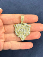 10K Gold Bear Head Custom Pendant - additional product view 4