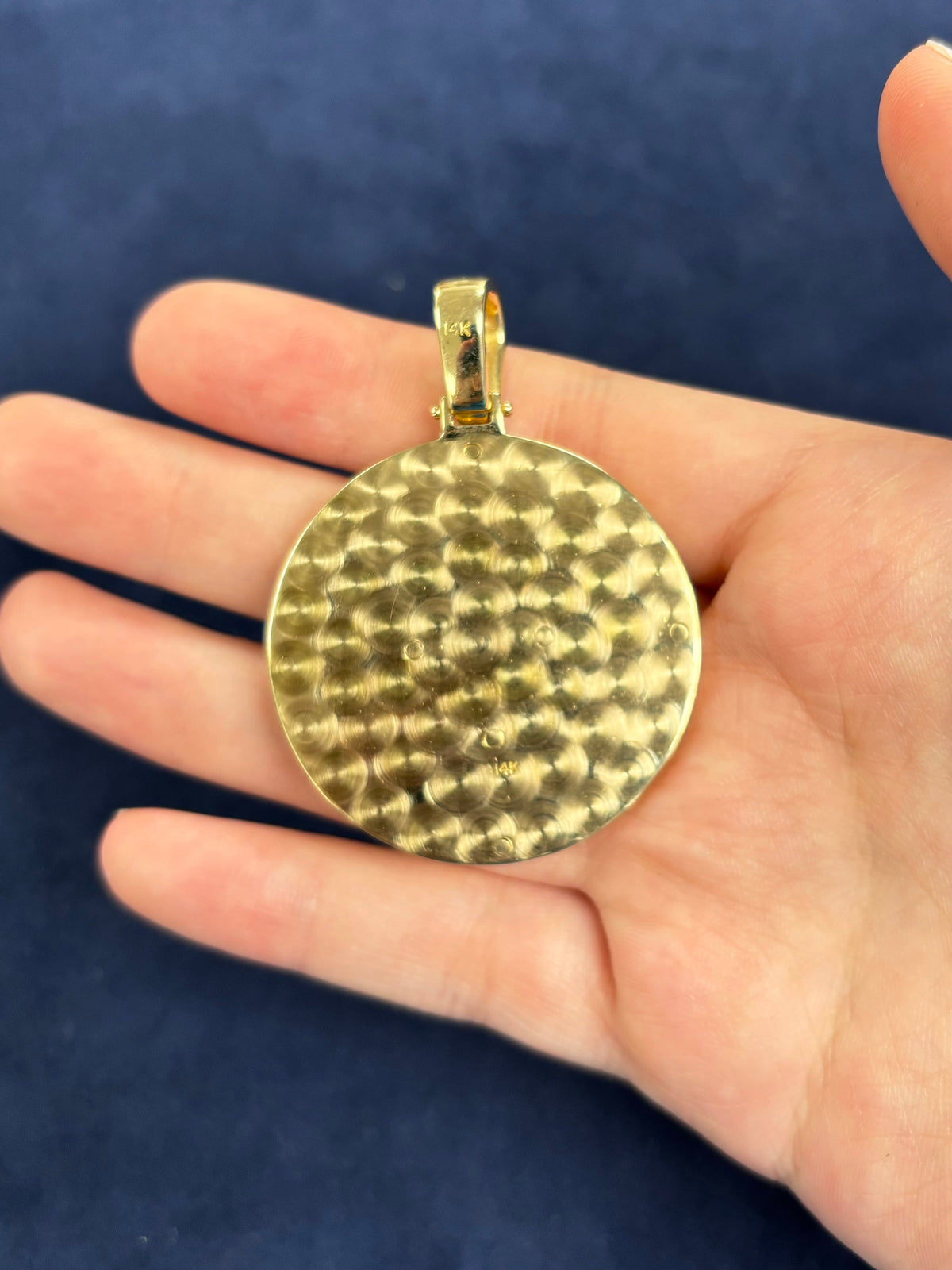 14K Gold Marijuana Leaf Diamond Pendant - additional product view 4