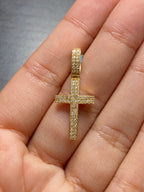 14K Gold Latin Cross Diamond Pendant - additional product view 2