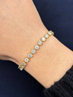 14K Gold Tennis Diamond Bracelet 3 Prong Setting 7 in - additional product view 5