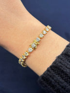 14K Gold Tennis Diamond Bracelet 3 Prong Setting 7 in - additional product view 4