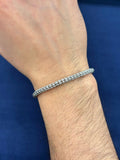 14K White Gold Moon Ice Bracelet, Large - close-up product photo