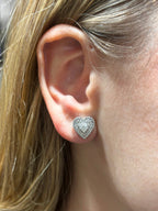 10K Gold Layered Lavish Heart Diamond Earrings - additional product view 4