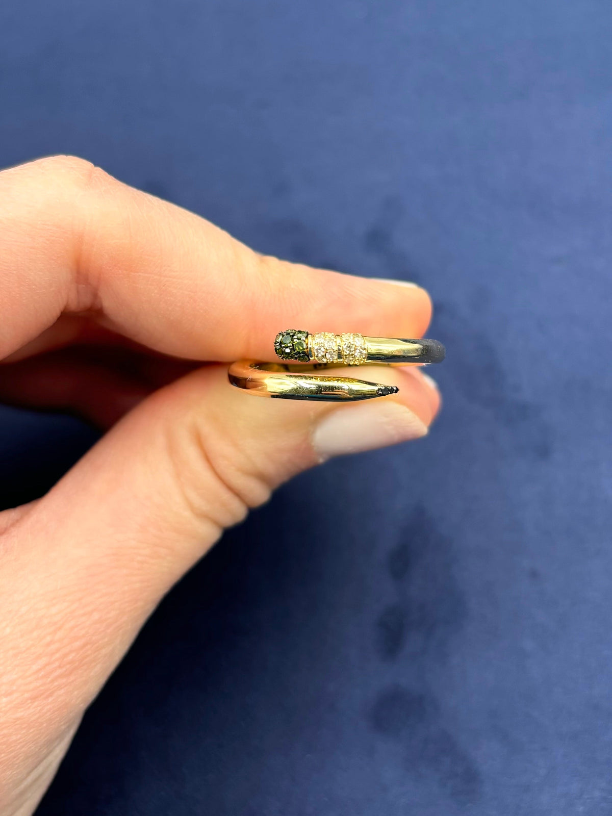 10K Gold Custom Diamond Pencil Rings - main product photo