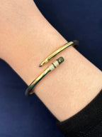 10K Gold Custom Pencil Bangle Bracelet - additional product view 4