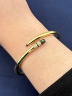 10K Gold Custom Pencil Bangle Bracelet - additional product view 3