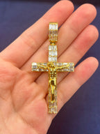 14K Gold Jesus Crucifix Cross Diamond Pendant - additional product view 2