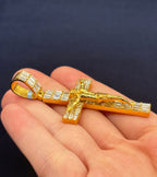 14K Gold Jesus Crucifix Cross Diamond Pendant - additional product view 4