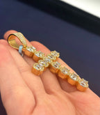 14K Gold "los Diamantes" Cross Diamond Pendant - additional product view 3