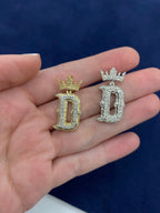 10K Gold Popular Crown Initial Diamond Pendant - additional product view 66
