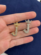 10K Gold Popular Crown Initial Diamond Pendant - additional product view 138