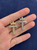 10K Gold Popular Crown Initial Diamond Pendant - additional product view 148