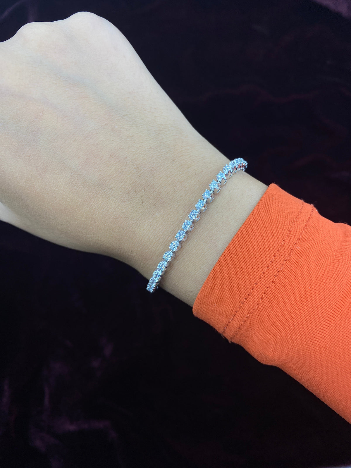 10K Gold Dazzling Diamond Tennis Bracelet - additional product view 2