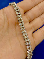 10K Gold Double Row Dazzling Diamond Tennis Bracelet - additional product view 5