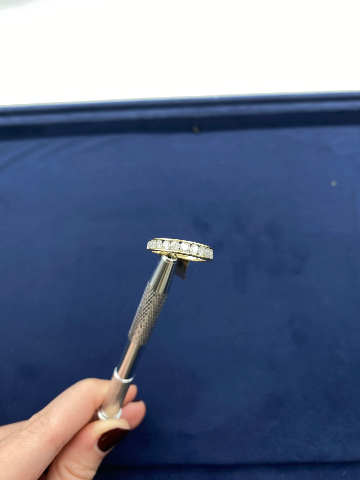 10K Gold Half Diamond Ring Band 3.85mm - additional product view 4
