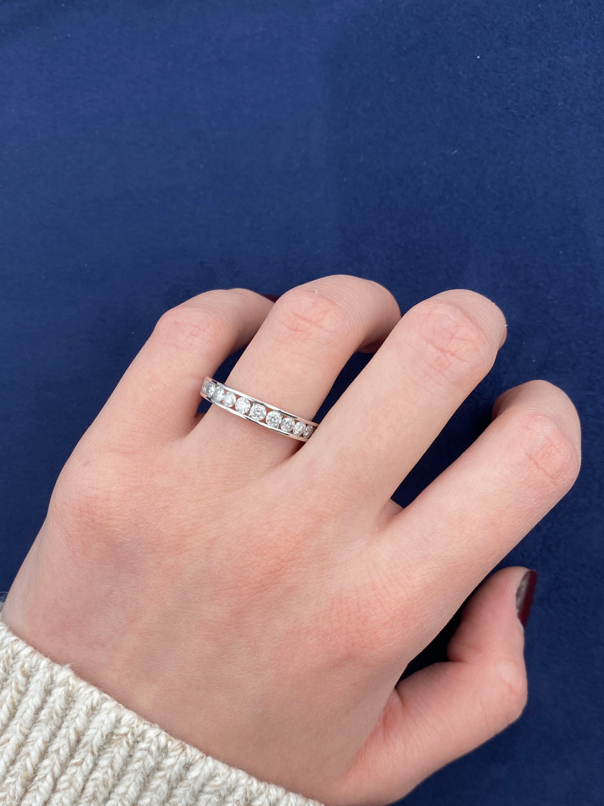 10K Gold Half Diamond Ring Band 3.85mm - additional product view 5