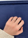 10K Gold Half Diamond Ring Band 2.9mm in yellow gold - close-up product photo