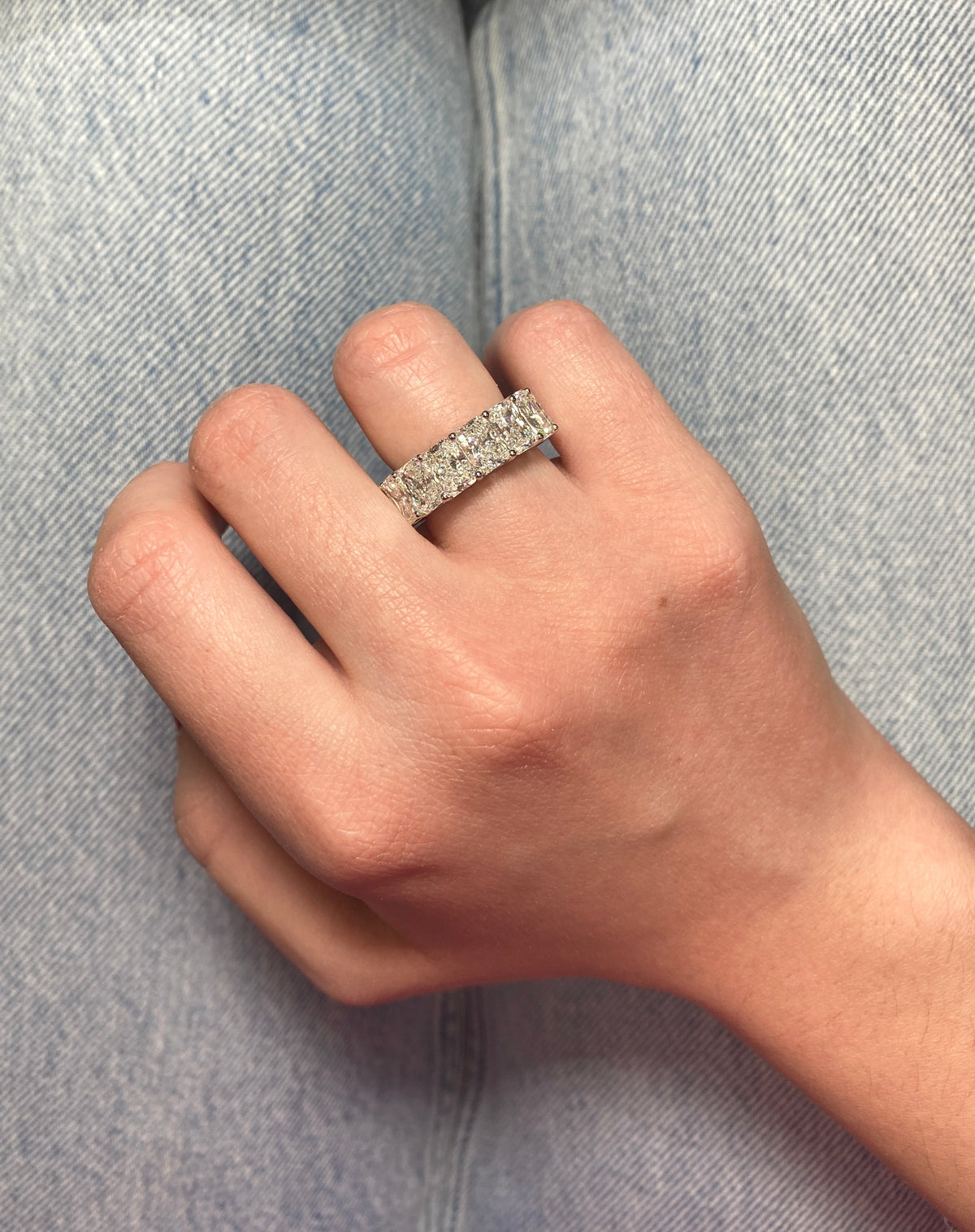 Radiant Cut Elegant Diamond Ring Band - additional product view 3