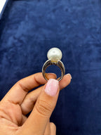 14K Gold Chunky Pearl Diamond Ring - additional product view 6