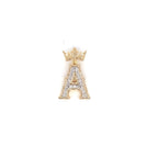 10K Gold Popular Crown Initial Diamond Pendant - additional product view 12