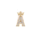 10K Gold Popular Crown Initial Diamond Pendant - additional product view 76