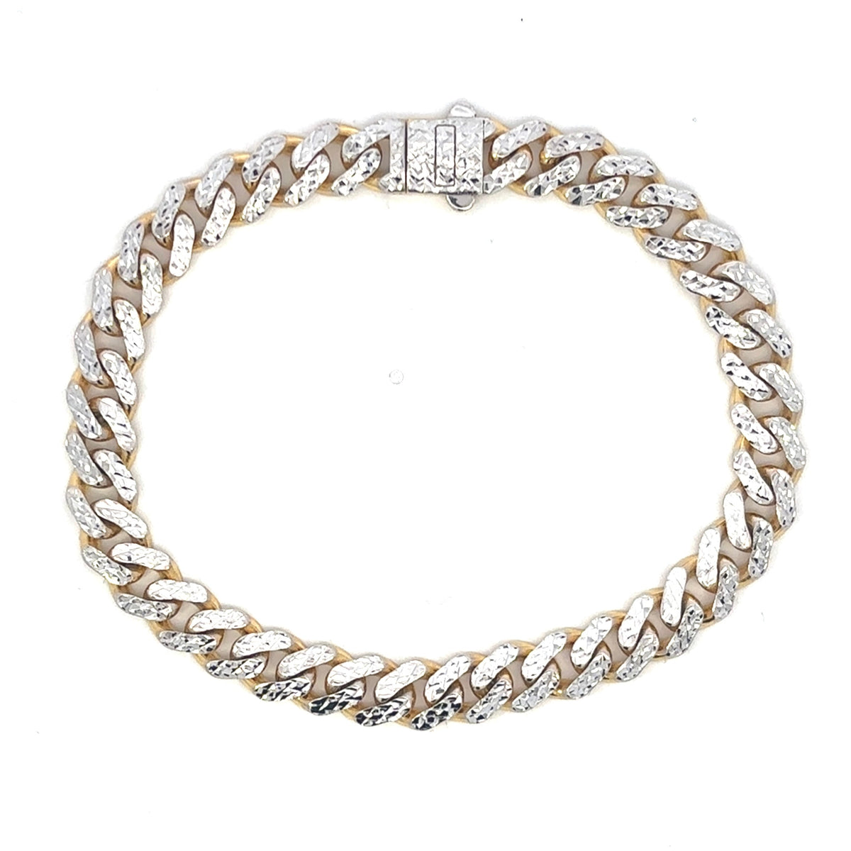 14K Gold Diamond Cut Cuban Bracelet - additional product view 4